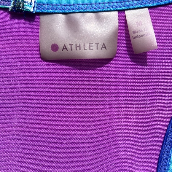 Athleta Racerback Swim or Athletic Tank Adjustable Waist Tie Size Medium - Picture 2 of 9